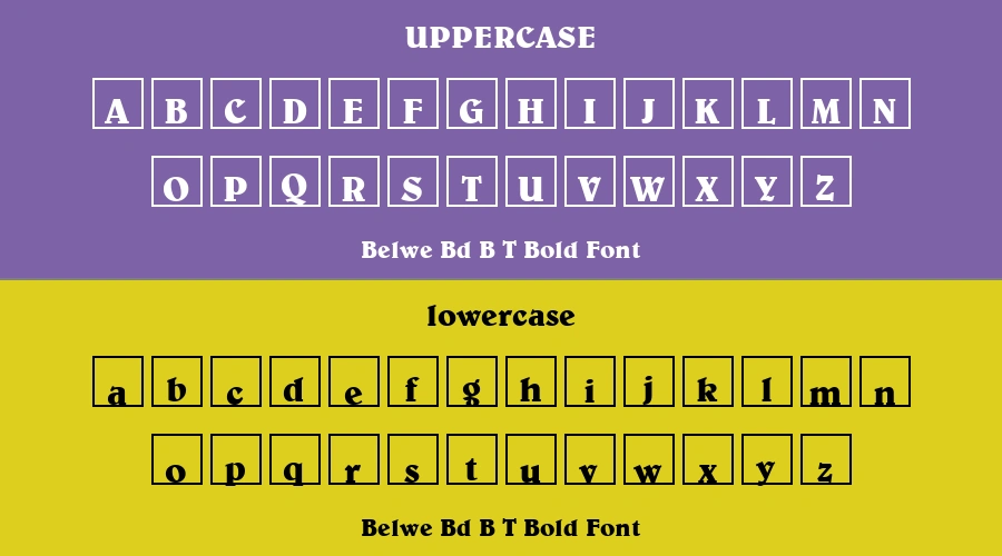 Belwe Bd B T Bold Font Preview