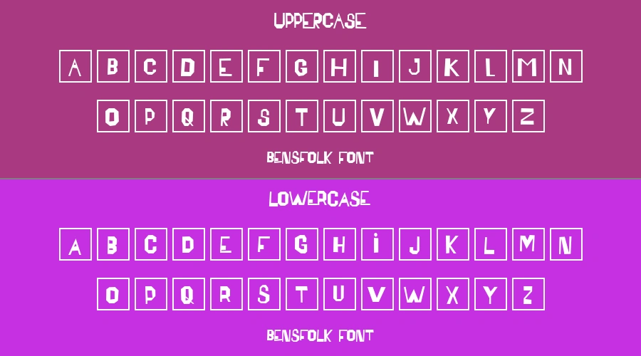 Bensfolk Font Preview