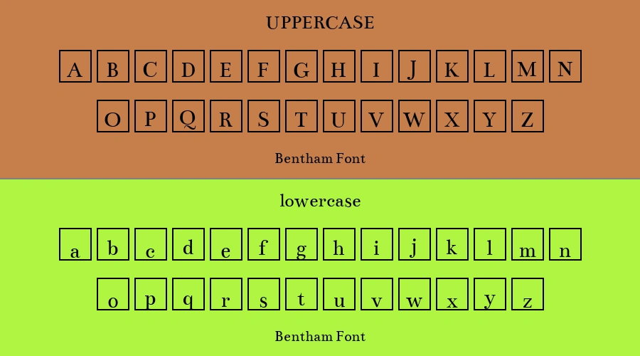 Bentham Font Preview