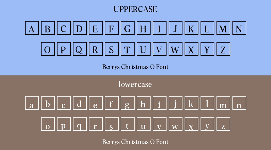 Berrys Christmas O Font Preview