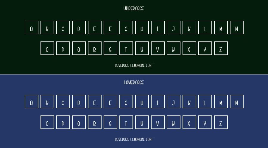 Beverage Lemonade Font Preview