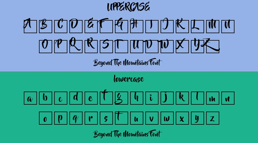 Beyond The Mountains Font Preview