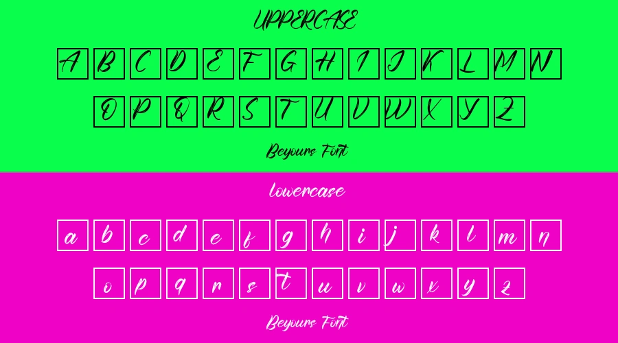 Beyours Font Preview