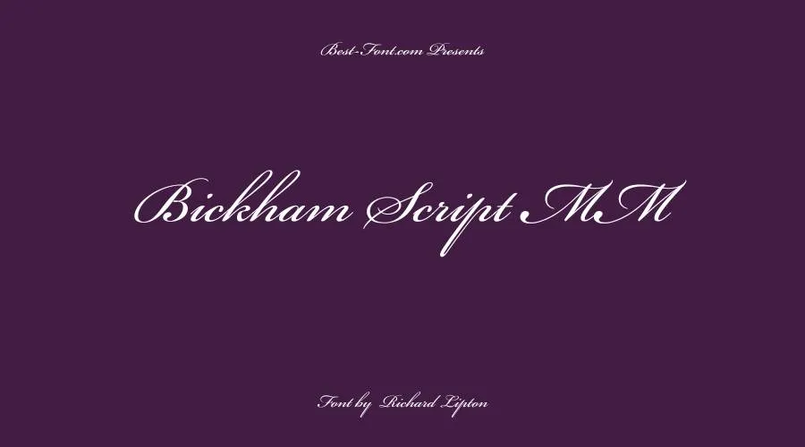 Bickham Script MM Font