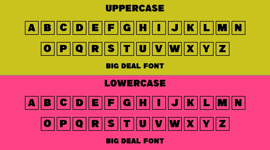 Big Deal Font Preview