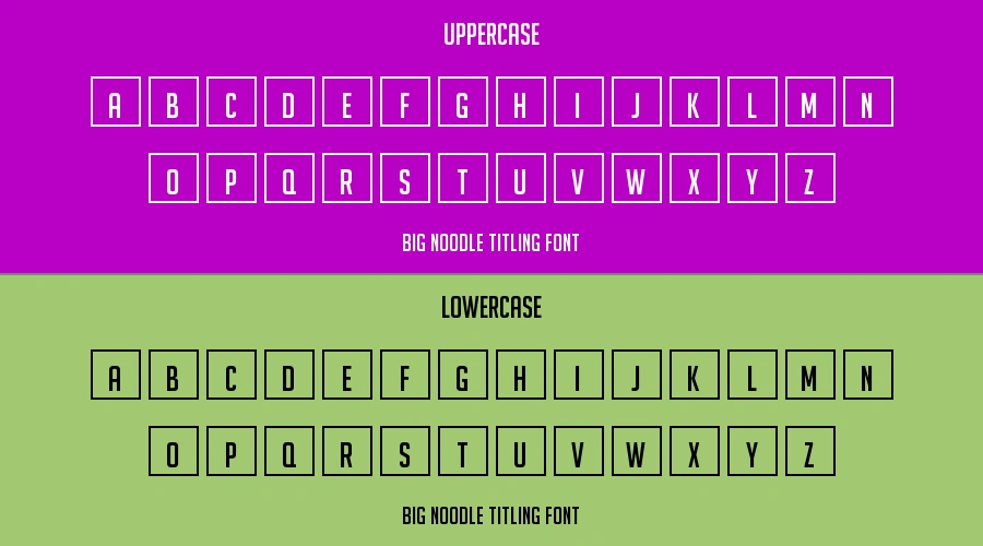 Big Noodle Titling Font Preview