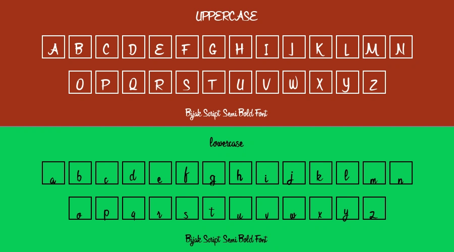 Bijak Script Semi Bold Font Preview