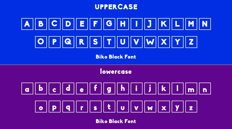 Biko Black Font Preview