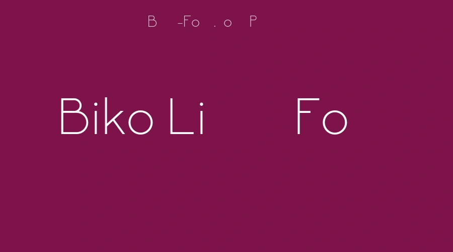 Biko Light Font
