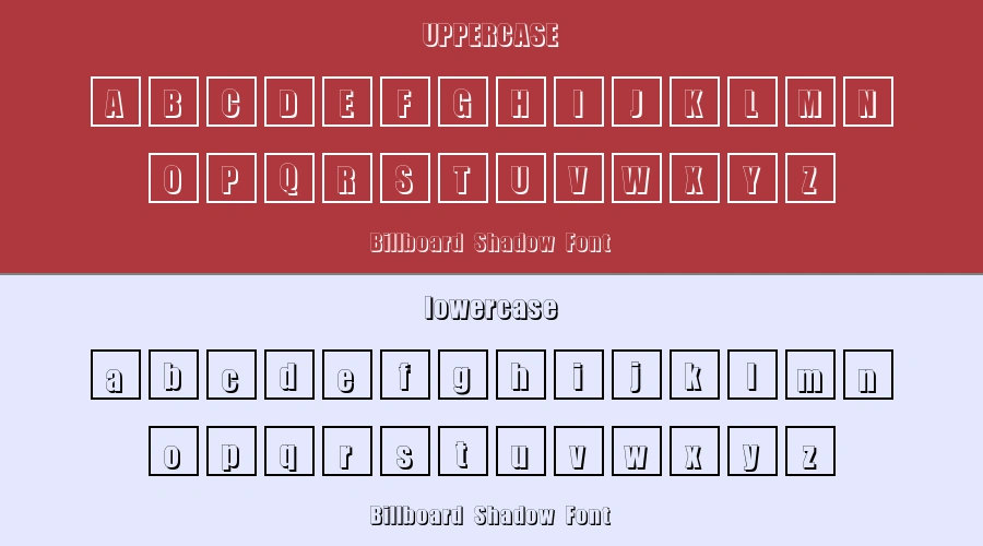 Billboard Shadow Font Preview