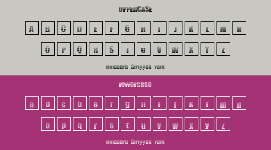 Billboard Stripped Font Preview