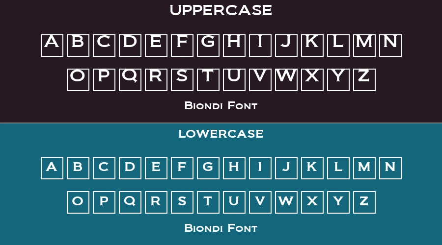 Biondi Font Preview
