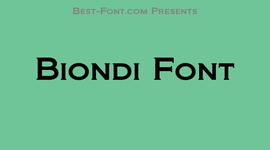 Biondi Font