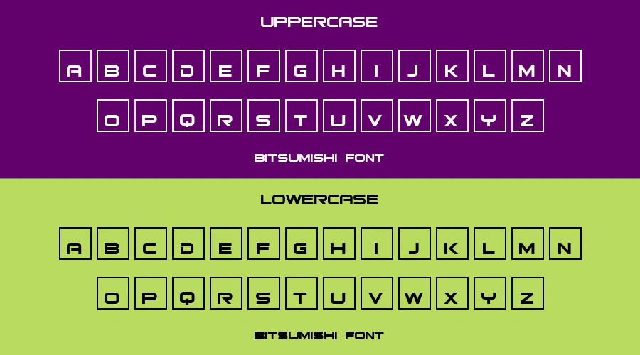 Bitsumishi Font Preview