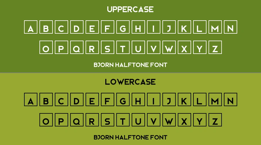 Bjorn Halftone Font Preview