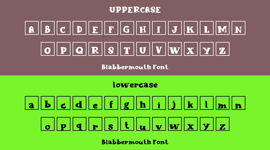 Blabbermouth Font Preview