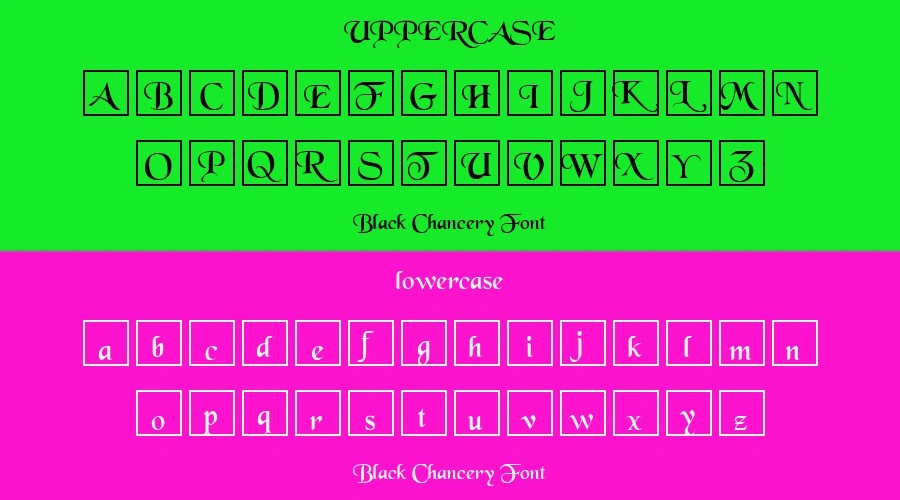 Black Chancery Font Preview
