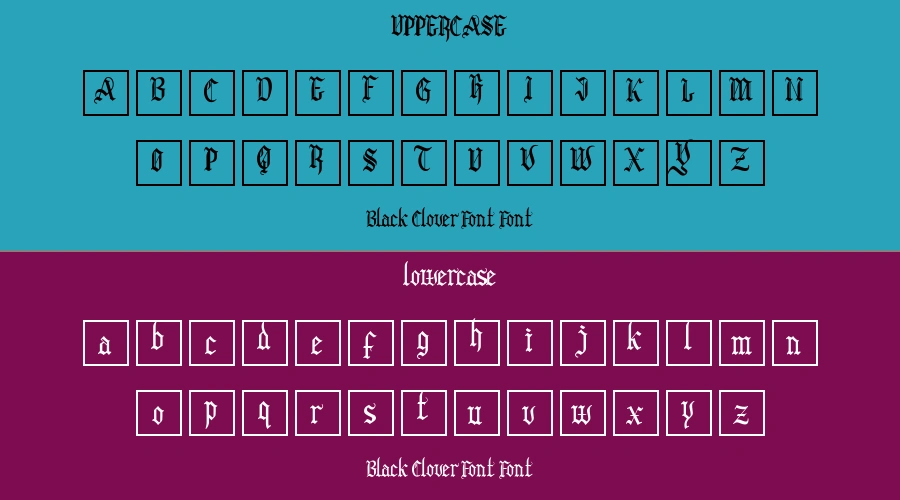 Black Clover Font Font Preview