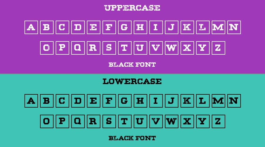 BLACK Font Preview