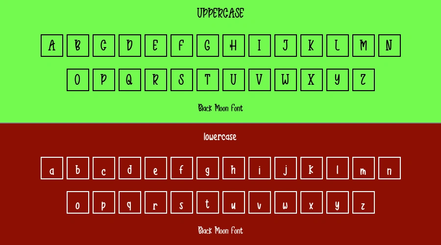 Black Moon Font Preview