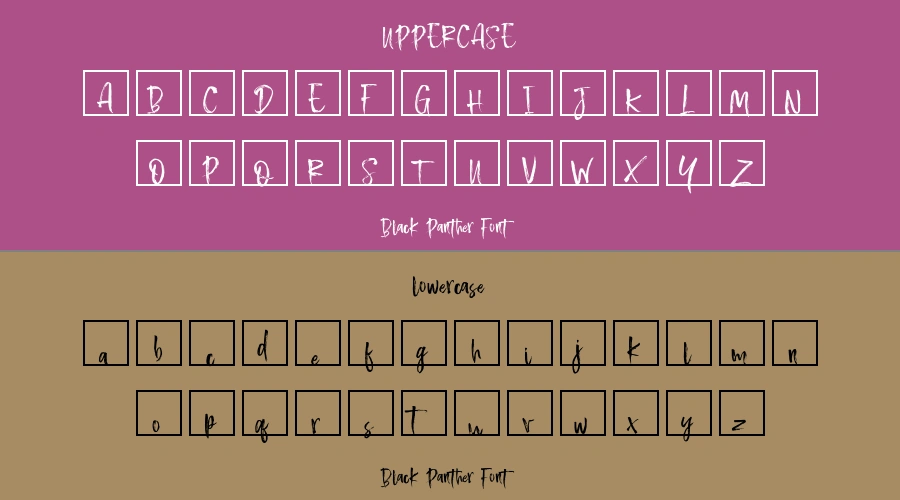 Black Panther Font Preview