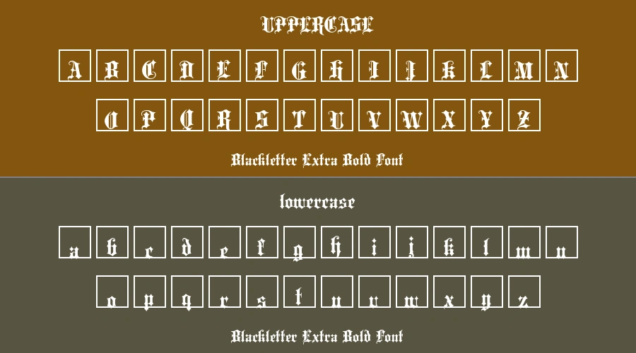 Blackletter Extra Bold Font Preview