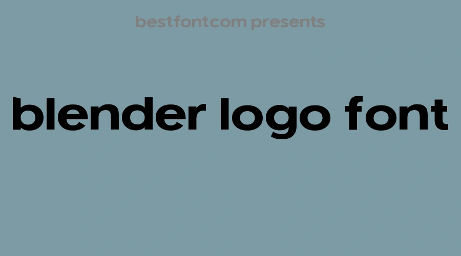 Blender Logo Font