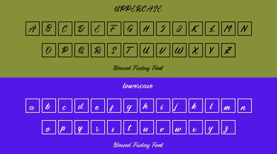 Blessed Friday Font Preview