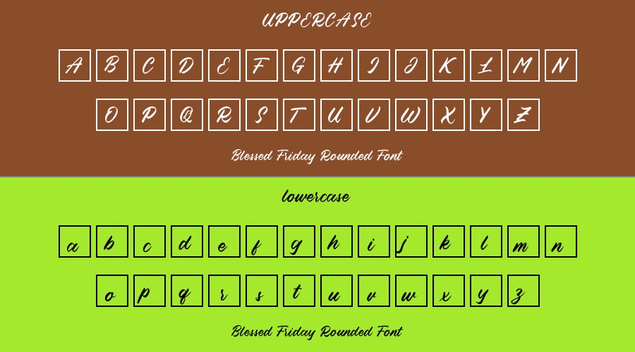Blessed Friday Rounded Font Preview