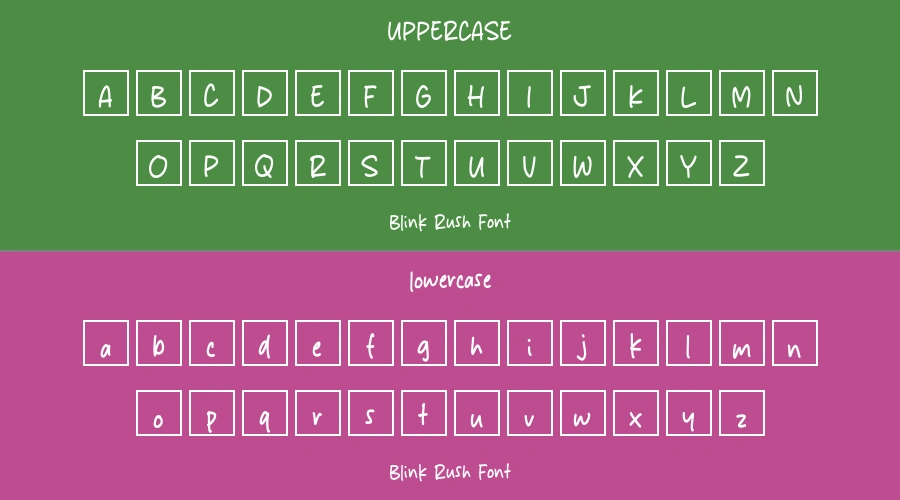 Blink Rush Font Preview