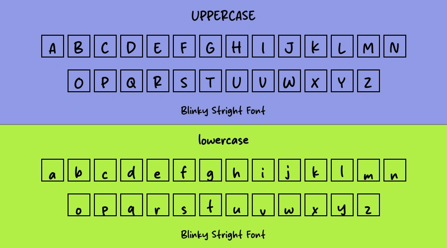 Blinky Stright Font Preview