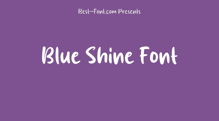 Blue Shine Font