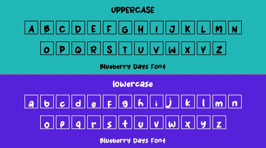 Blueberry Days Font Preview