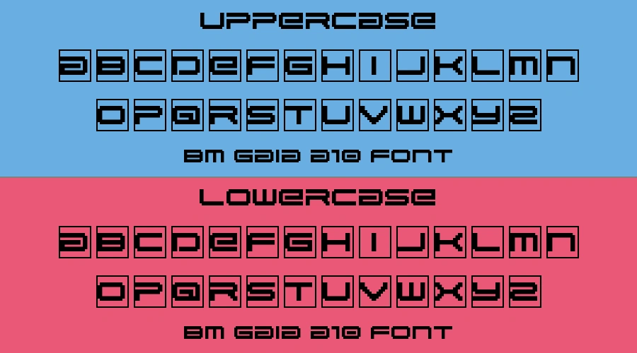 BM Gaia A10 Font Preview