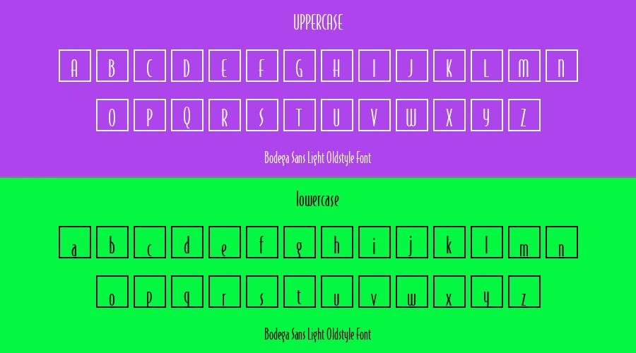 Bodega Sans Light Oldstyle Font Preview