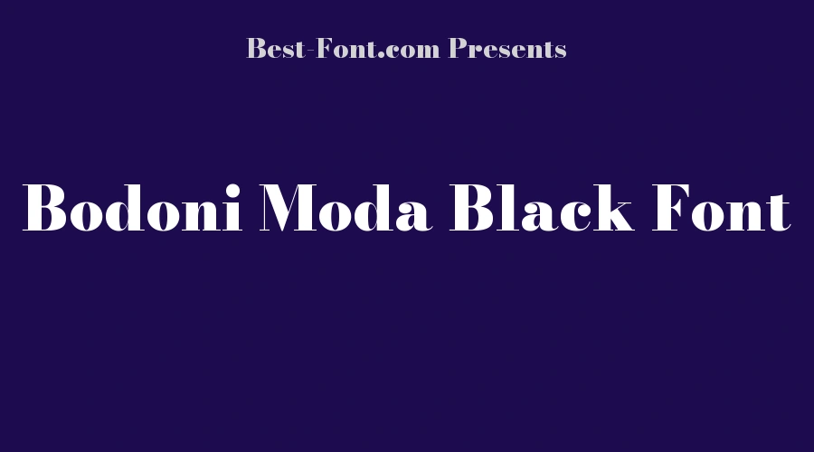Bodoni Moda Black Font