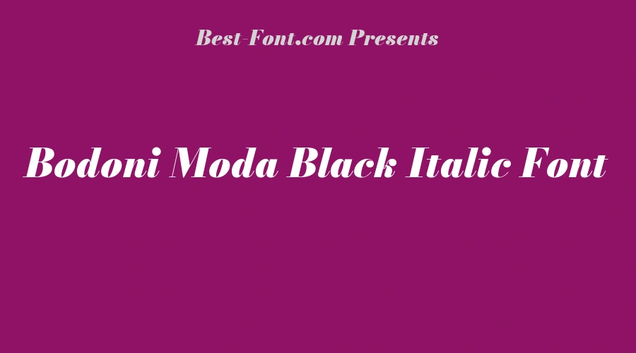 Bodoni Moda Black Italic Font