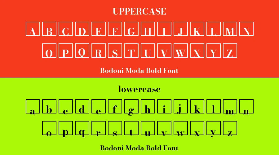Bodoni Moda Bold Font Preview