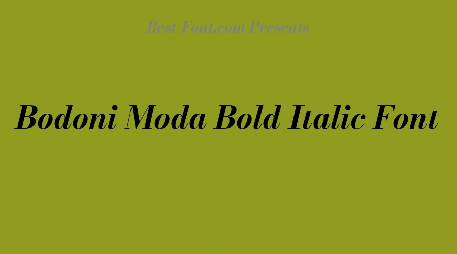 Bodoni Moda Bold Italic Font