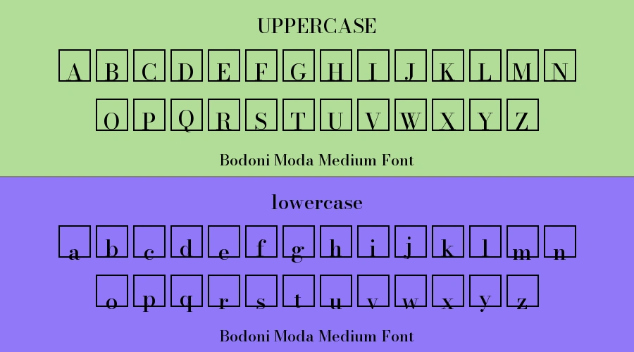 Bodoni Moda Medium Font Preview