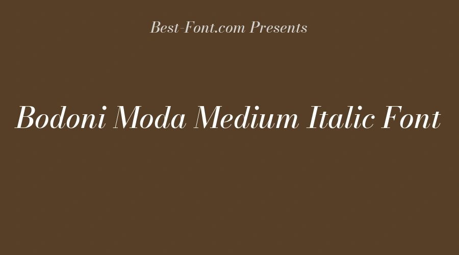 Bodoni Moda Medium Italic Font