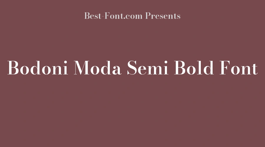 Bodoni Moda Semi Bold Font