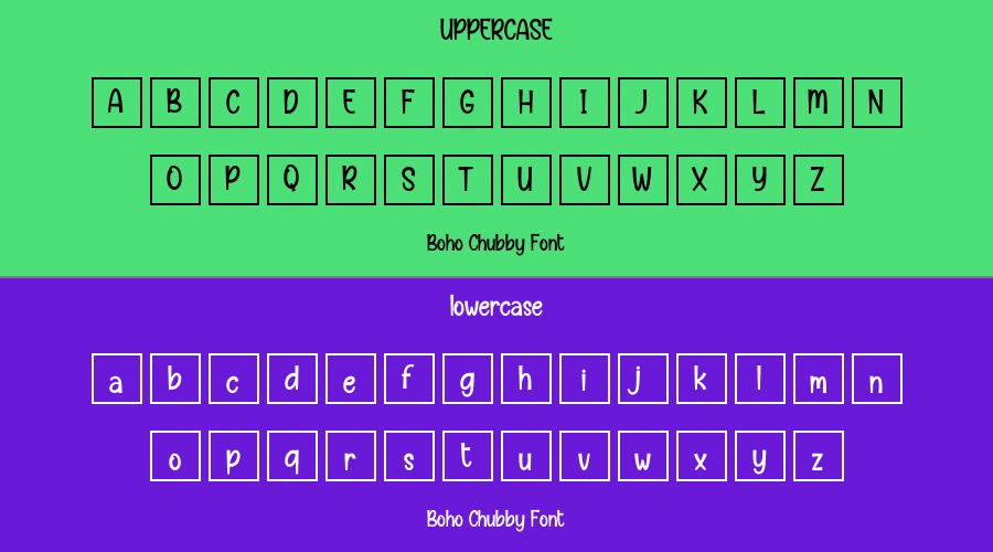 Boho Chubby Font Preview