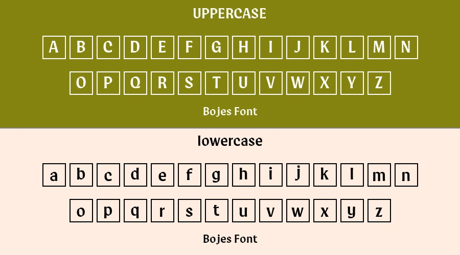 Bojes Font Preview