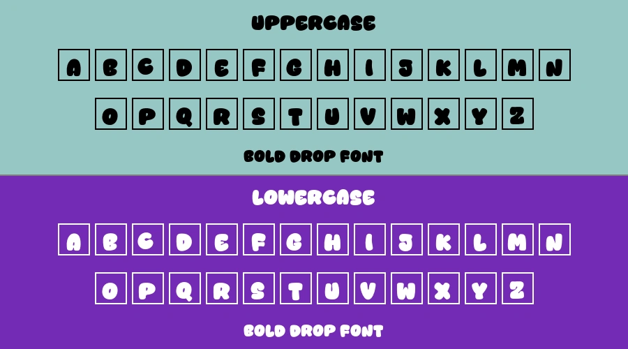 Bold Drop Font Preview