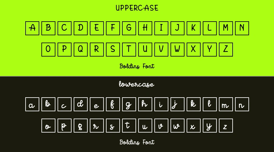 Boldins Font Preview