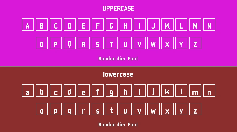 Bombardier Font Preview