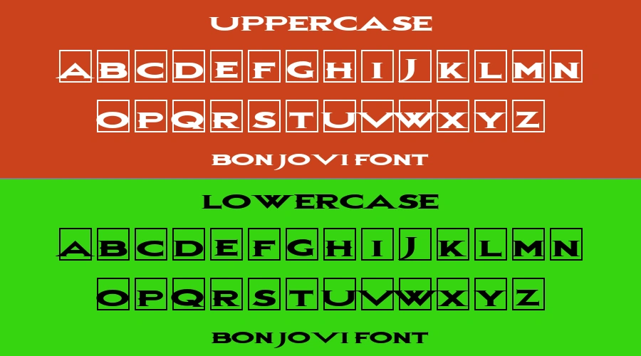 Bon Jovi Font Preview