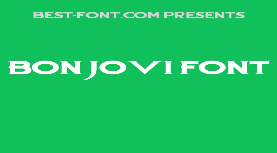 Bon Jovi Font