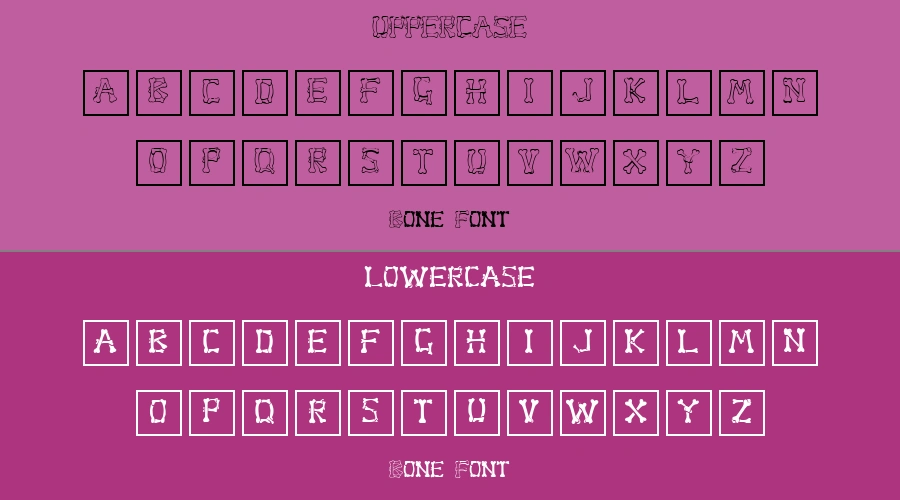Bone Font Preview